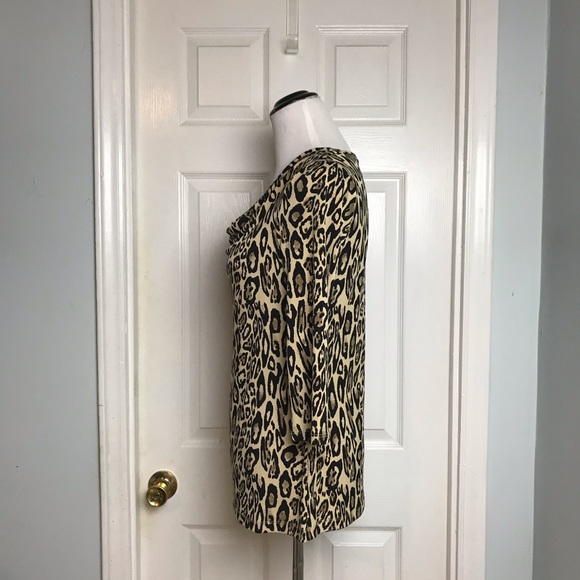 Madison Animal Print Cowl neck Top. Size S - Picture 5 of 6